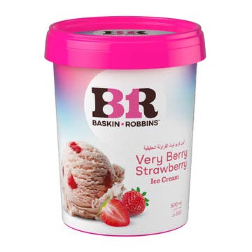 Baskin Robbins Very Berry Strawberry Ice Cream 500ml - Available at Alosra Online Supermarket