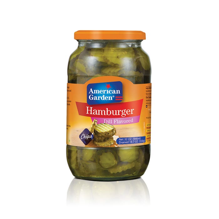 American Garden Hamburger Dill Chips Pickle 946ml - Available at Alosra Online Supermarket