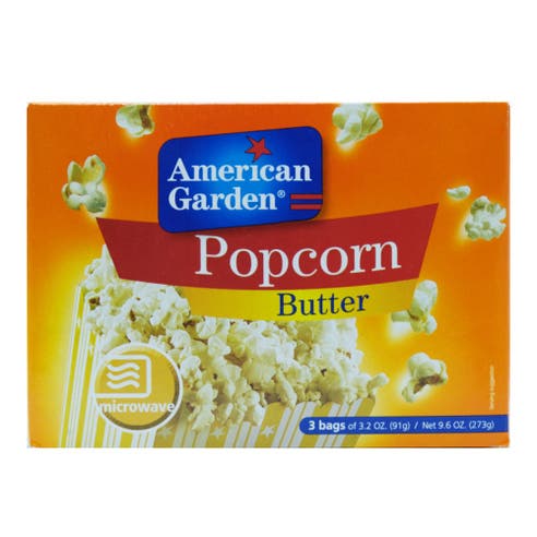 American Garden Butter Microwave Popcorn 273g - Available at Alosra Online Supermarket