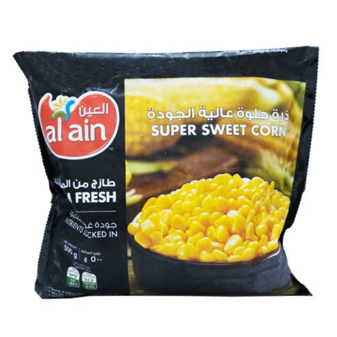 Al Ain Super Sweet Corn 500g - Available at Alosra Online Supermarket