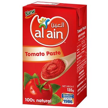 Al Ain Tomato Paste Tetra Pack 135g - Available at Alosra Online Supermarket
