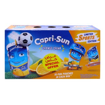 Capri Sun Orange Drink 10x200ml [9+1 Free] [Special Offer] - Available at Alosra Online Supermarket