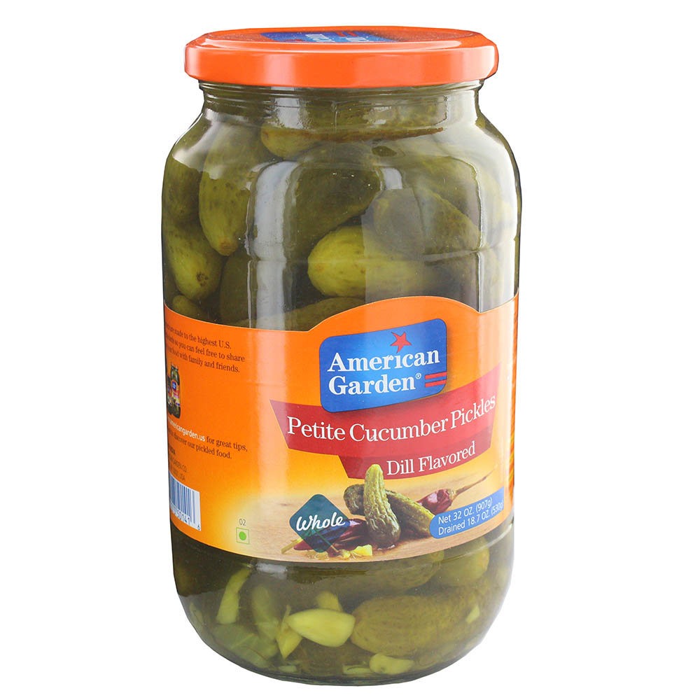 American Garden Petite Cucumber Pickles 32Oz - Available at Alosra Online Supermarket