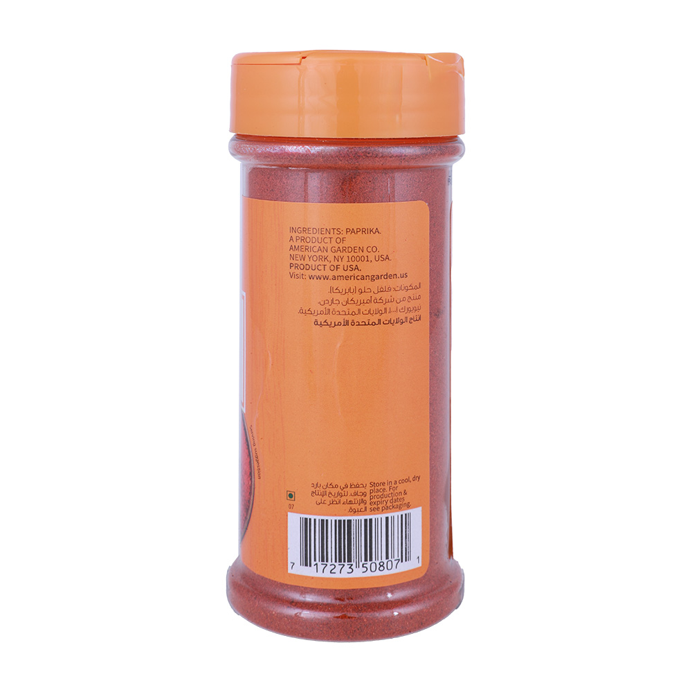 American Garden Sweet Paprika 3.25oz back image