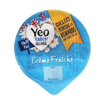 Yeo Valley Organic Half Fat Creme Fraiche 200g - Available at Alosra Online Supermarket