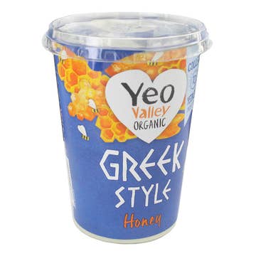 Yeo Valley Organic Greek Yoghurt With Honey 450g - Available at Alosra Online Supermarket