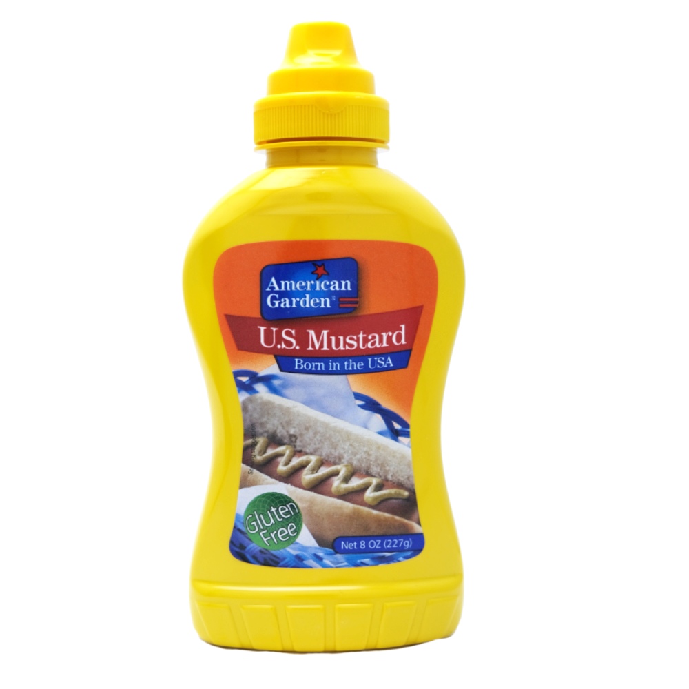 American Garden U.S. Mustard 8oz - Available at Alosra Online Supermarket