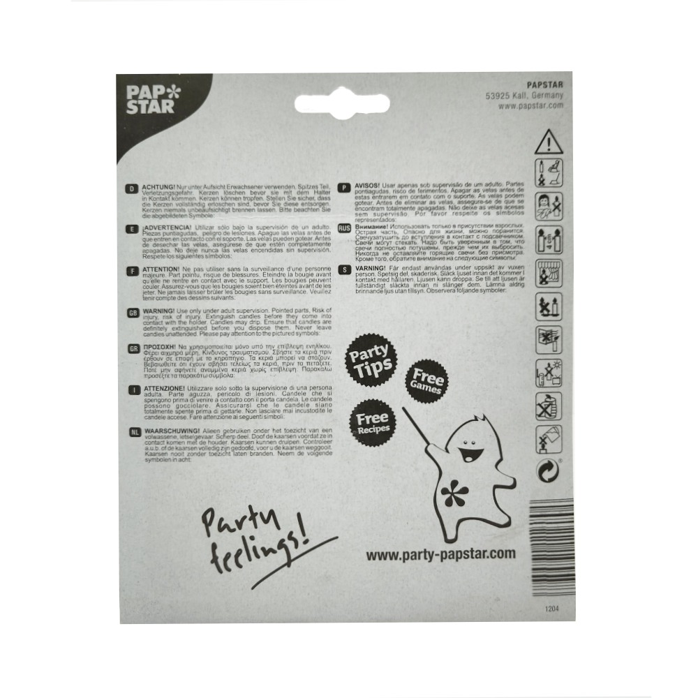Pap Star Letter Candles back image