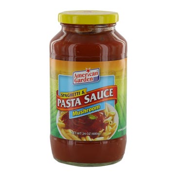 American Garden Spaghetti & Pasta Sauce Mushroom 24oz - Available at Alosra Online Supermarket