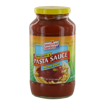 American Garden Spaghetti & Pasta Sauce Mushroom 24oz - Available at Alosra Online Supermarket
