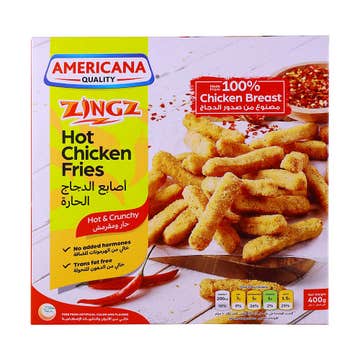 Americana Hot Chicken Fries 400g - Available at Alosra Online Supermarket