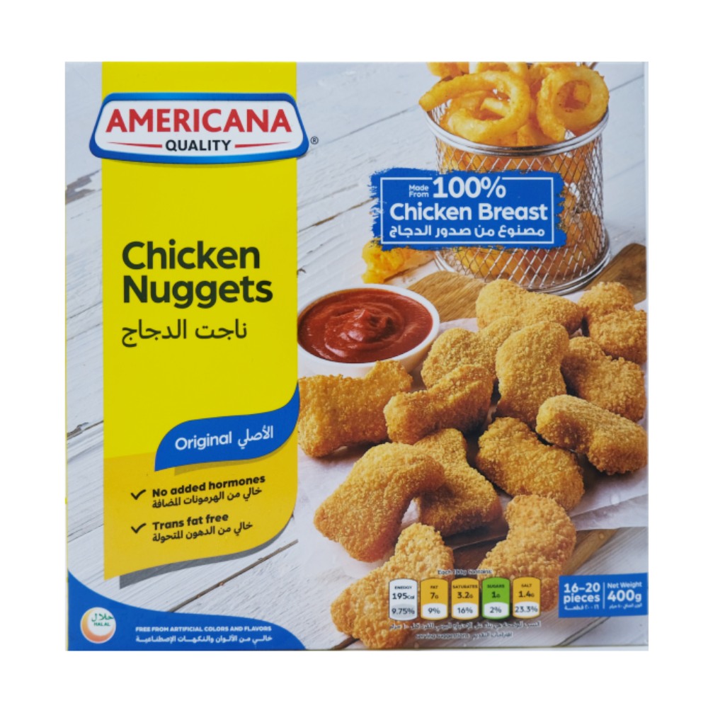 Americana Chicken Nuggets 400g - Available at Alosra Online Supermarket