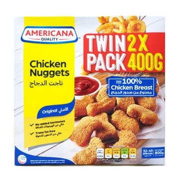 Americana Chicken Nuggets 2x400g [Special Offer] - Available at Alosra Online Supermarket