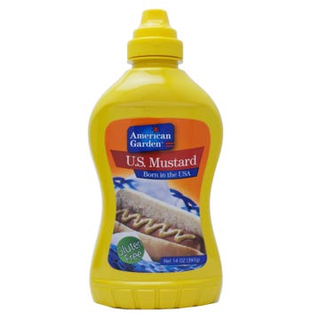 American Garden U.S. Mustard 14oz - Available at Alosra Online Supermarket
