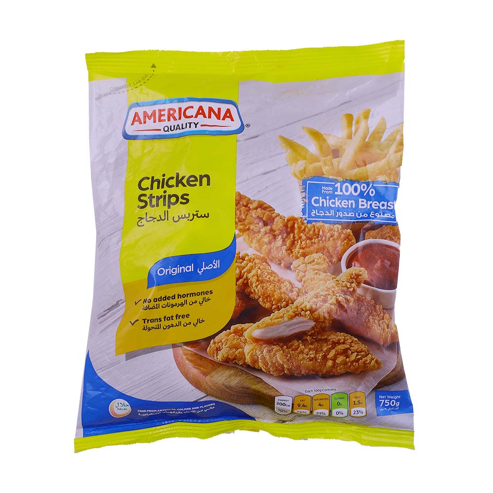 Americana Chicken Strips 750g - Available at Alosra Online Supermarket