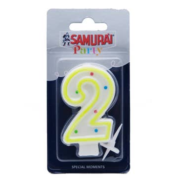 Samurai 792 Birthday Candles No.2 Blister [Packet] - Available at Alosra Online Supermarket