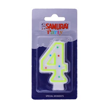 Samurai Birthday Candles No.4 Blister Pack - Available at Alosra Online Supermarket
