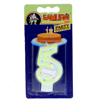 Samurai Birthday Candles No.5 Blister Pack - Available at Alosra Online Supermarket