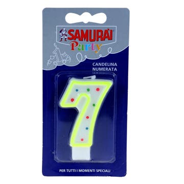 Samurai Birthday Candles No.7 Blister Pack - Available at Alosra Online Supermarket