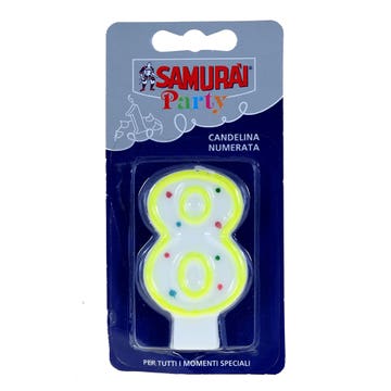 Samurai Birthday Candles No.8 Blister Pack - Available at Alosra Online Supermarket