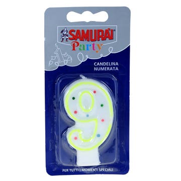 Samurai Birthday Candles No.9 Blister Pack - Available at Alosra Online Supermarket
