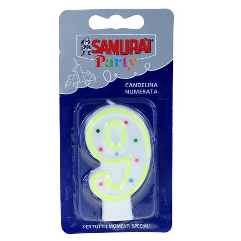 Samurai Birthday Candles No.9 Blister Pack - Available at Alosra Online Supermarket