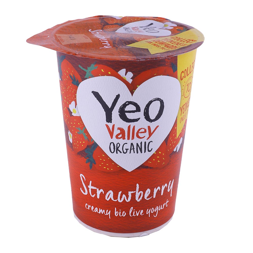 Yeo Valley Organic Strawberry Yogurt 450g - Available at Alosra Online Supermarket