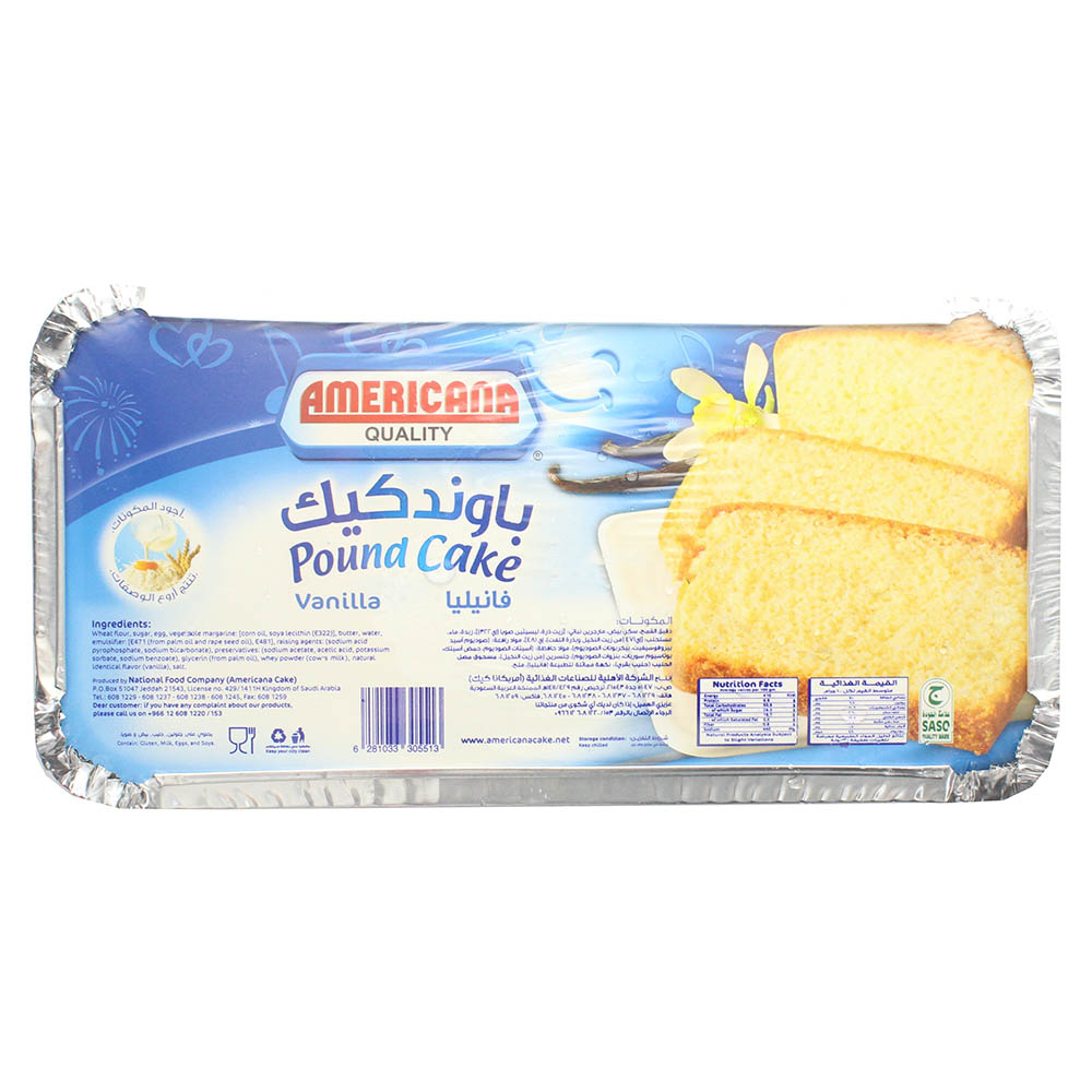 Americana Vanila Pound Cake 325g - Available at Alosra Online Supermarket