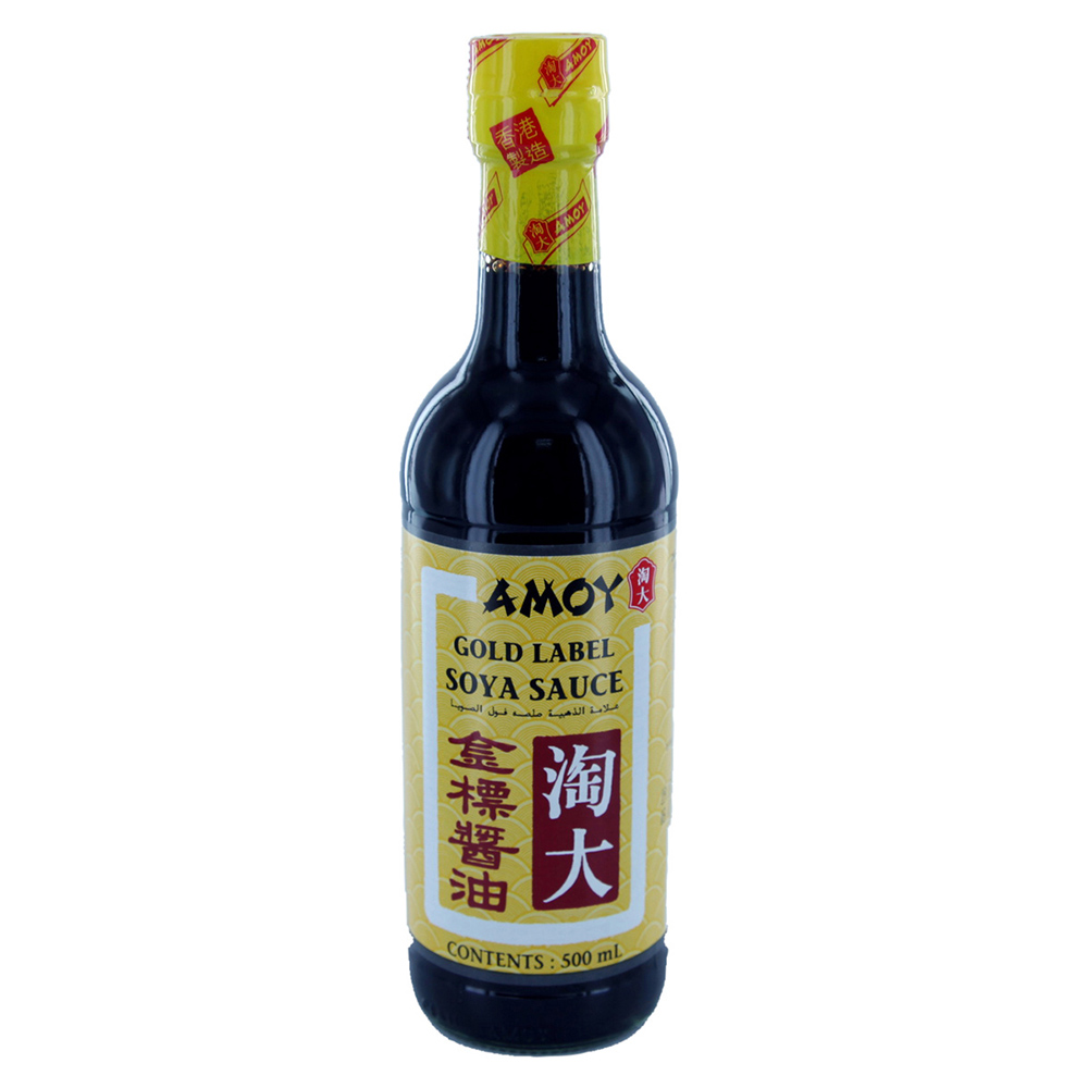 Amoy Gold Label Soy Sauce 500ml - Available at Alosra Online Supermarket