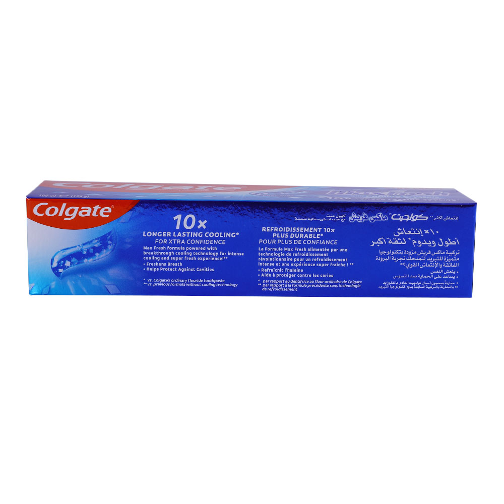 Colgate Max Fresh Cool Mint Toothpaste 100ml back image