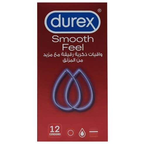Durex Smooth Feel Condoms 12's - Available at Alosra Online Supermarket