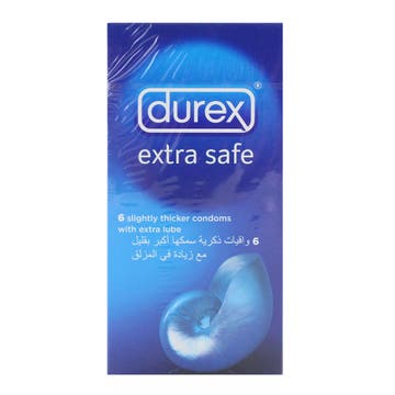 Durex Extra Safe Condoms 6's - Available at Alosra Online Supermarket