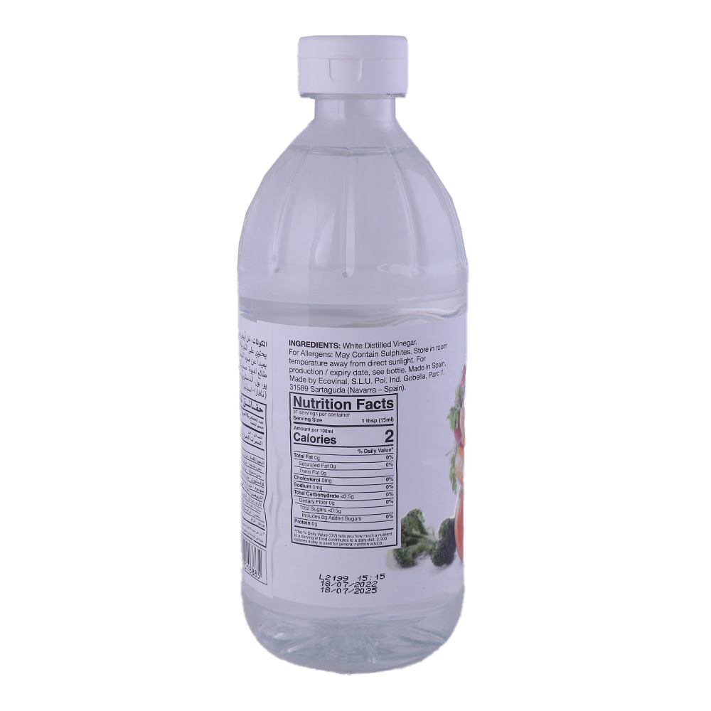 Heinz All Natural Distilled White Vinegar 16oz back image