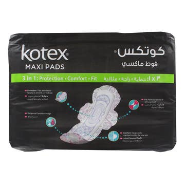 Kotex Maxi Pads 3 in 1 50's - Available at Alosra Online Supermarket