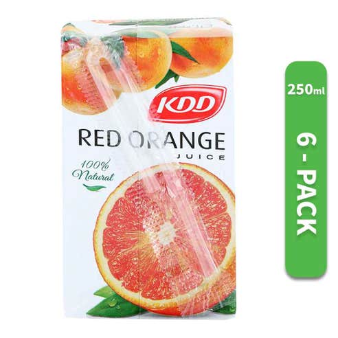 KDD Red Orange Juice 250ml [Pack of 6] - Available at Alosra Online Supermarket