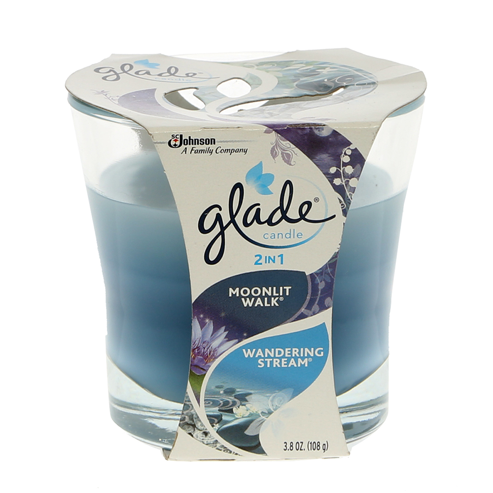 Glade Candle Moonlit Walk Wandering Stream 108g - Available at Alosra Online Supermarket