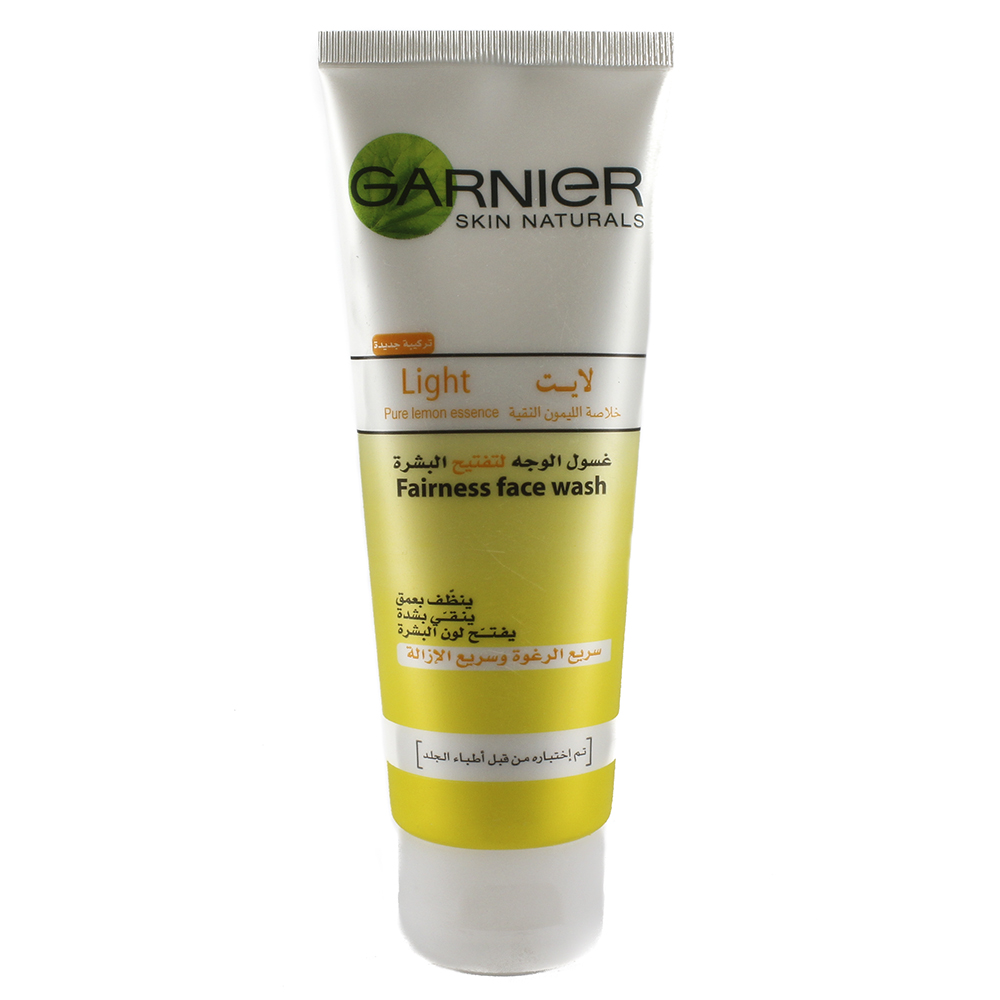 Garnier Light Fairness Face Wash 100ml - Available at Alosra Online Supermarket