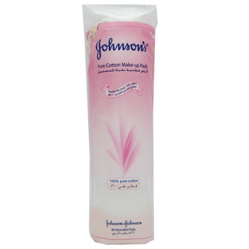 Johnson's Pure Cotton Make-up Cotton Pads 80's - Available at Alosra Online Supermarket
