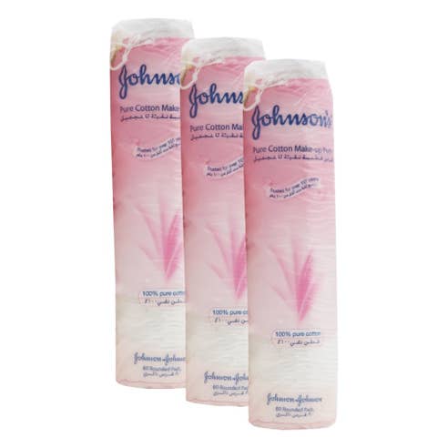 Johnson's Pure Cotton Make Up Cotton Pads 2+1 Free [80 PCS] 