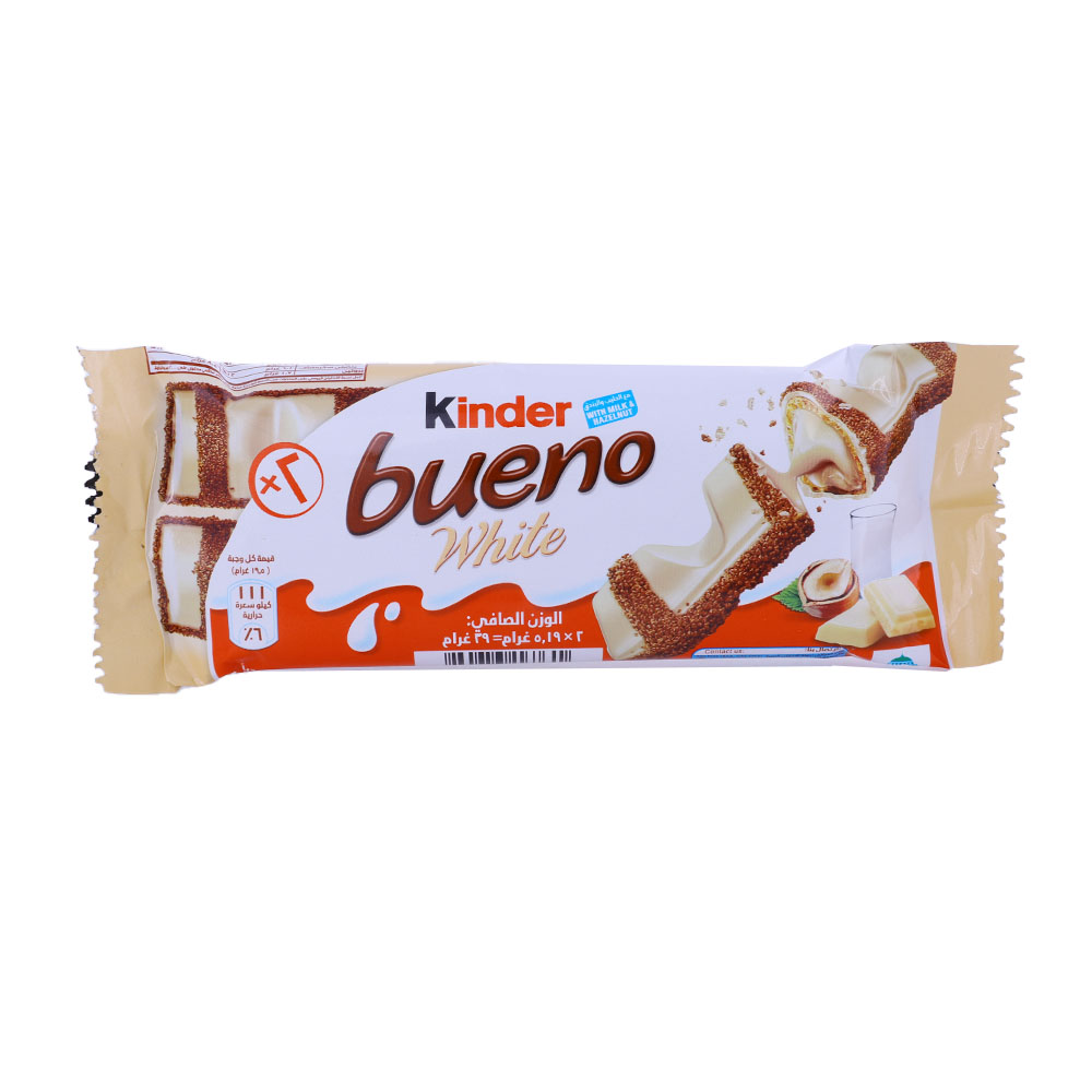 Kinder Bueno White Chocolate 43g - Available at Alosra Online Supermarket