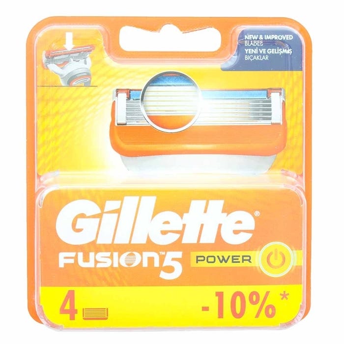 Gillette Fusion Power Blades 4's - Available at Alosra Online Supermarket
