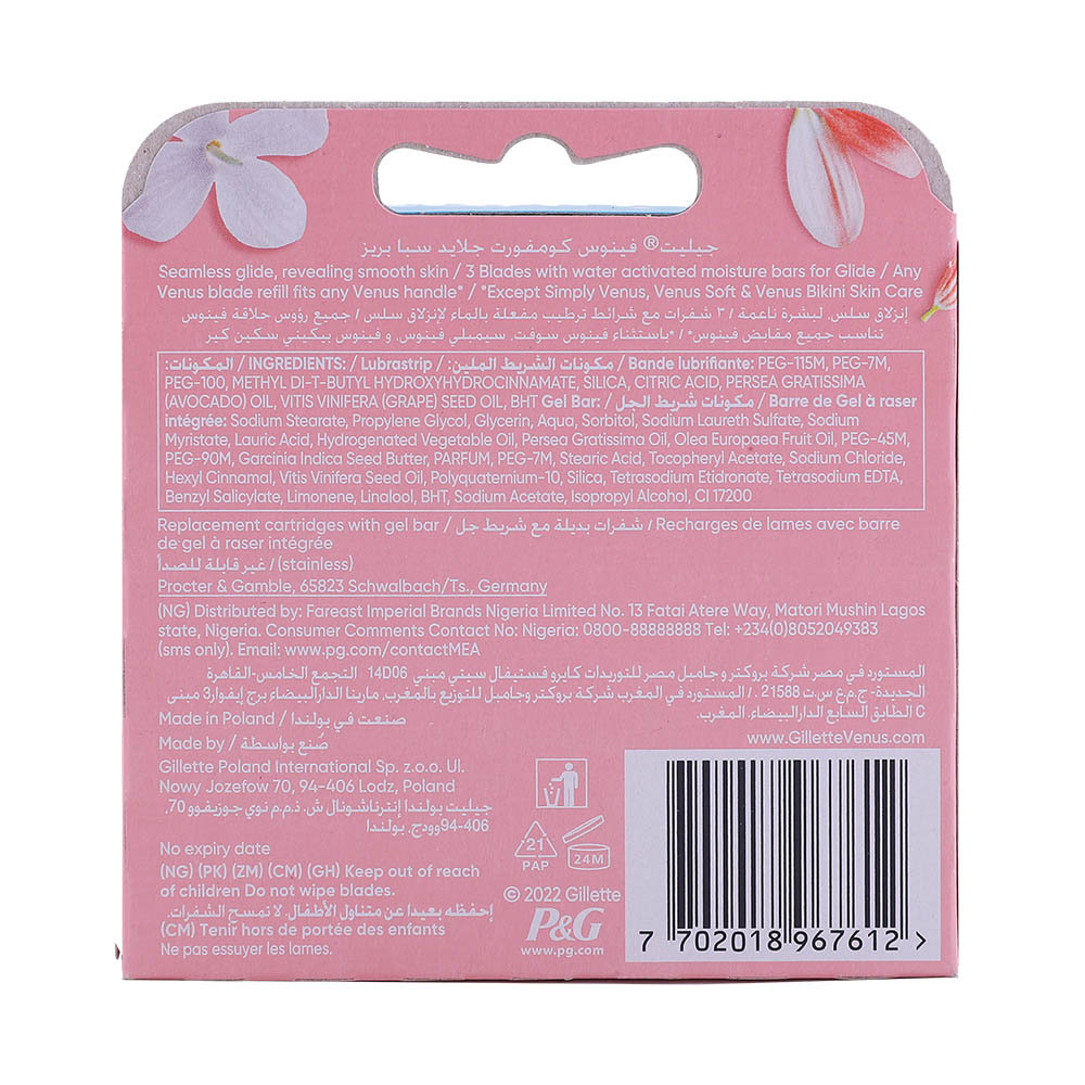 Gillette Venus Spa Breeze Blades back image