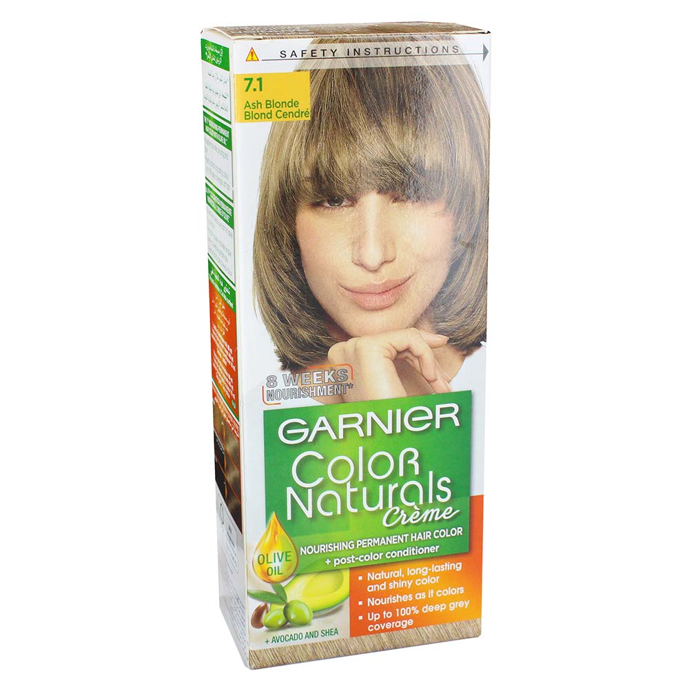 Garnier Color Naturals Cream Ash Blonde 7.1 Hair Colour - Available at Alosra Online Supermarket