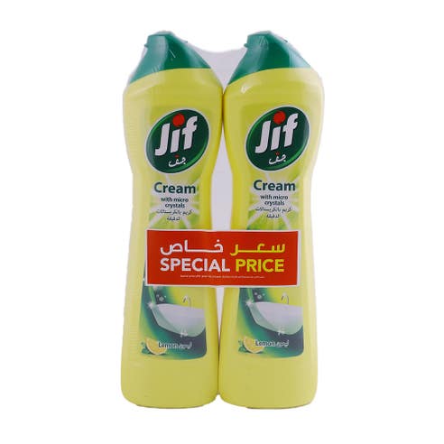 Jif Lemon Cream Cleaner 2x500ml [Special Offer] - Available at Alosra Online Supermarket