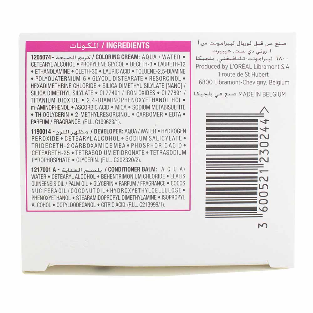 L'Oreal Casting Dark Brown Hair Colour 300- Product ingredients image