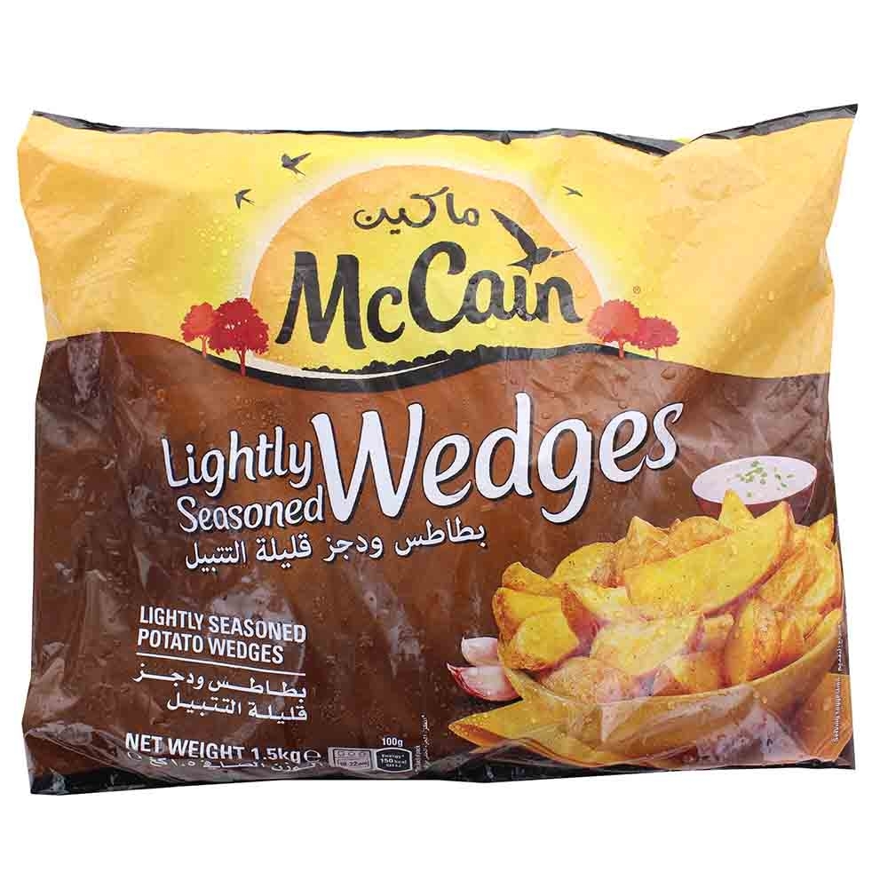 McCain Lightly Seasoned Spicy Potato Wedges 1.5Kg - Available at Alosra Online Supermarket