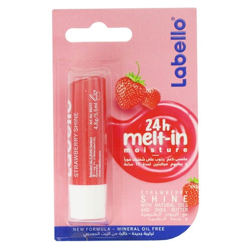 Labello Strawberry Shine Lip Balm 4.8g - Available at Alosra Online Supermarket