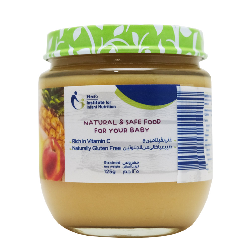 Hero 3 Fruits Puree Baby Food 130g back image