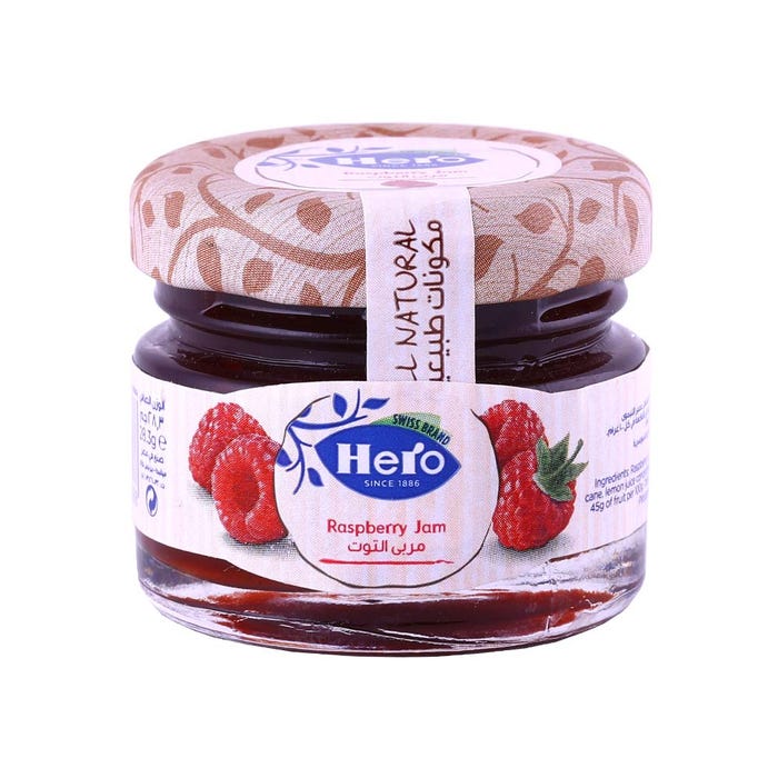 Hero Raspberry Jam 28.3g - Available at Alosra Online Supermarket