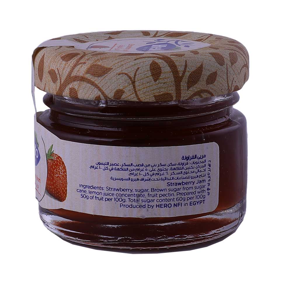 Hero Strawberry Jam 28.3g back image